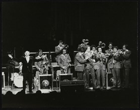 Woody Herman and his orchestra in concert at the Forum Theatre, Hatfield, Hertfordshire, 1980. Artist: Denis Williams