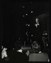 Singer Howard Keel on stage at the Forum Theatre, Hatfield, Hertfordshire, 14 May 1983. Artist: Denis Williams