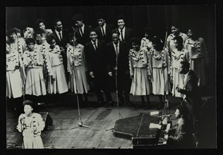 The Inspirational Choir on stage at the Forum Theatre, Hatfield, Hertfordshire, 1985. Artist: Denis Williams