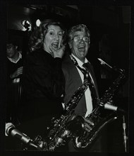 Saxophonists Kathy Stobart and Jimmy Skidmore at The Bell, Codicote, Hertfordshire, 10 October 1982. Artist: Denis Williams