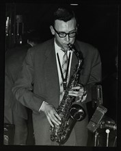 Derek Humble playing alto saxophone at the Civic Restaurant, College Green, Bristol, 1955. Artist: Denis Williams