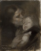 'Mother and child', c1890. Artist: Eugene Carriere.
