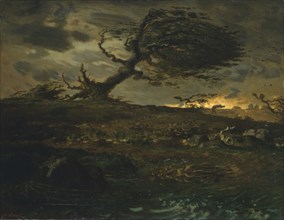 'The gust of wind', 1871-3. Artist: Jean Francois Millet.