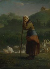 'The goose girl at Gruchy', 1854-6. Artist: Jean Francois Millet.