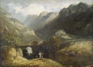 'Pont Aberglaslyn', 1770-1840. Artist: Francis Nicholson