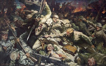 'The Welsh at Mametz Wood', 1916-1934. Artist: Christopher Williams