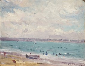 'The beach at St Malo', 1881-1935. Artist: Gabriel Thompson