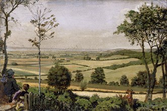 'View from Shorn Ridgway, Kent', 1849 & 1873. Artist: Ford Madox Brown.
