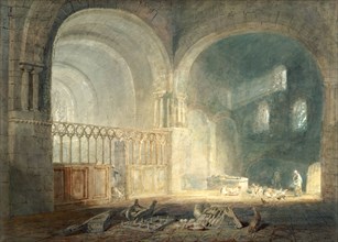 'Transept of Ewenny Priory, Glamorganshire', 1797. Artist: JMW Turner.