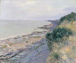 'The cliff at Penarth, Evening, low tide', 1897. Artist: Alfred Sisley.