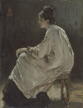 'Seated girl', 1843-1906. Artist: Alfred Stevens.