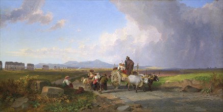 'Scene in the Roman Campagna', 1865. Artist: Penry Williams.