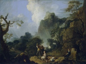 'Landscape with Banditti: the murder', 1723-1782. Artist: Richard Wilson.