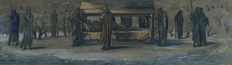 'King Arthur at Avalon', (Study), 1890. Artists: Sir Edward Coley Burne-Jones, Edward Burnes-Jones.
