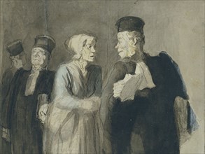 'The Lawyer and his client', 1862-64. Artist: Honore Daumier.