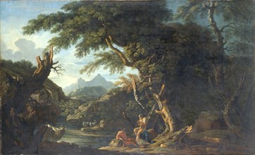 'Mercury and the woodman', 1635-1673. Artist: Salvator Rosa.