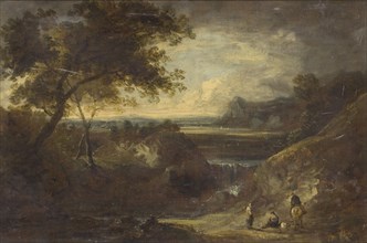 'Landscape with figures', 1796-1838. Artist: Benjamin Barker