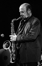 Danny Moss, jazz tenor saxophonist, Brecon, 2002.  Artist: Brian O'Connor.
