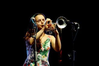 Andrea Motis, Love Supreme Jazz Festival, Glynde Place, East Sussex, 2015. Artist: Brian O'Connor.