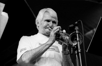 Conte Condoli, Brecon Jazz Festival, Powys, Wales, August 2000. Artist: Brian O'Connor.