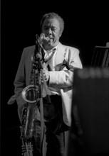 Johnny Griffin, Pendley Jazz Fest., UK, July 1985.   Artist: Brian O'Connor.