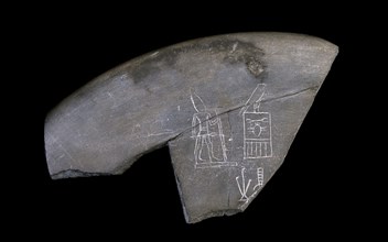 Fragment of inscribed stone bowl, c3285 BC. Artist: Unknown.