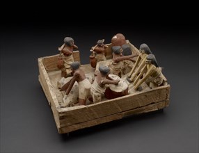 Model showing baking, brewing and butchering activities, XIIth Dynasty (c1940 BC-c1755 BC). Artist: Unknown.