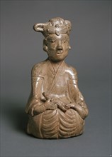 Greenware burial figure of woman and child, late 3rd century. Artist: Unknown.