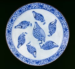 Dish with quails, 17th century - early 18th century. Artist: Unknown.