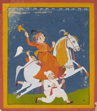 Equestrian portrait of Maharana Bhim Singh of Mewar, c1785. Artist: Unknown.