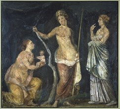 Fresco: birth of Adonis, 55-65. Artist: Unknown.