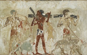 Copy of wall painting, private tomb 100 of Rekhmire, Thebes, 20th century. Artists: Anna (Nina) Macpherson Davies, Rekhmire.