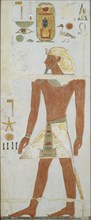 Copy of wall painting, Deir el Bahri Great Temple, Chapel of Anubis, 20th century. Artist: Anna (Nina) Macpherson Davies.