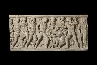 Relief on sarcophagus, Roman, c2nd century. Artist: Unknown.