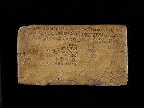 Writing board with lines from 'The Hymn to the Nile Flood', XIXth Dynasty (c1292-c1190 BC). Artist: Unknown.