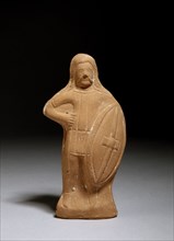 Terracotta statuette of a barbarian warrior, Roman. Artist: Unknown.