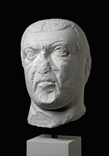 Portrait head of tetrarchic period, from Alba Fucens, 290-310. Artist: Unknown.