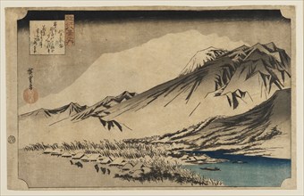 Woodblock print - Evening snow at Mt. Hira, 1797-1858. Artist: Ando Hiroshige.