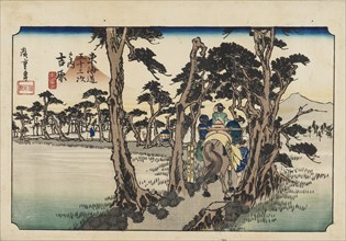 Woodblock print - Yoshiwara (Hidari Fuji), 19th century. Artist: Ando Hiroshige.