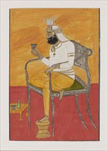 Man seated in European-type chair, 19th century. Artist: Unknown.