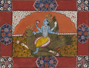Vishnu on Garuda, early 19th century. Artist: Unknown.
