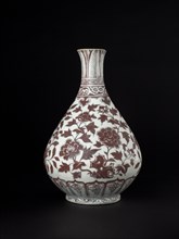 Vase with floral decoration, late 14th century. Artist: Unknown.