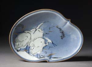 Dish with three egrets, late 17th century. Artist: Unknown.
