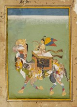 A peri, or fairy, riding a magic camel, c1680. Artist: Unknown.