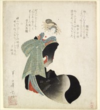 The actor Onoe Kikugoro III playing the part of a courtesan, 1827. Artist: Hannichian Nana.