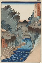 Woodblock print - Hida, Kagowatashi, No 24, 19th century. Artist: Utagawa Hiroshige II.