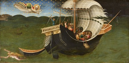 St Nicholas of Bari banishing the Storm, 1433-1435. Artist: Bicci di Lorenzo.