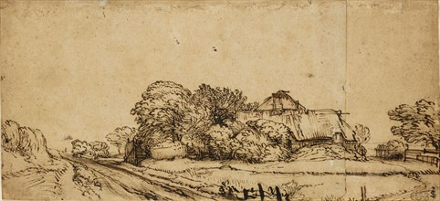 Farm Buildings beside a Road, mid 17th century, Artist: Rembrandt Harmensz van Rijn.