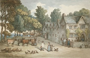 A Farmhouse at Hengar, Cornwall, 1803. Artist: Thomas Rowlandson.