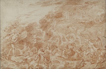 Storm at Sea, 18th century. Artist: Jean-Antoine Watteau.